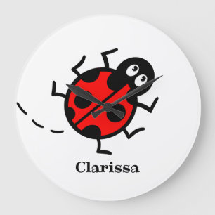 Horloge murale personnalisée du Motif Ladybird
