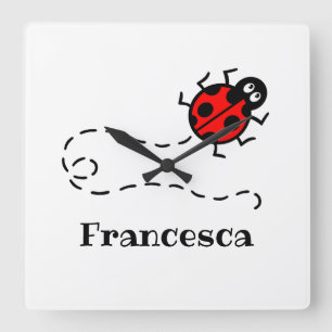 Horloge murale personnalisée du Motif Ladybird