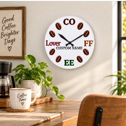 Horloge murale personnalisée pour amateur de café