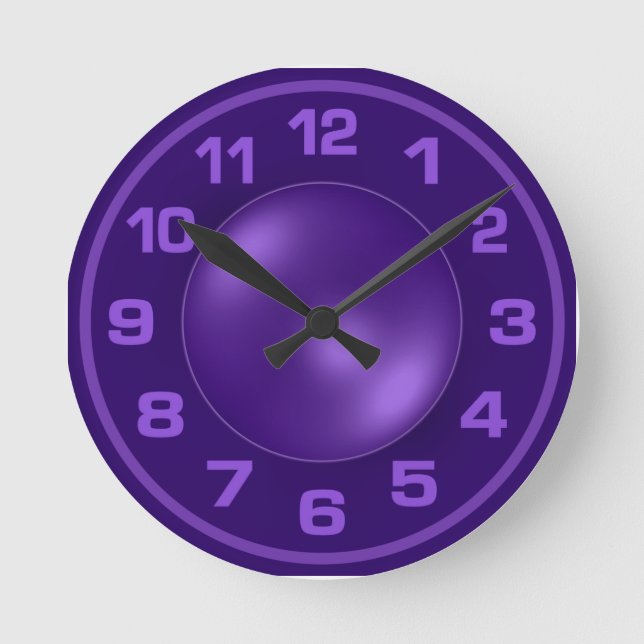 Horloge murale personnalisée pour Violet brûlé (Recto)