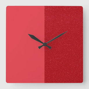 Horloge murale personnalisée rouge tomate divisée