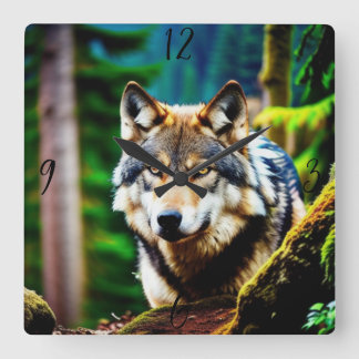 Horloge murale personnalisée Wild Wolf