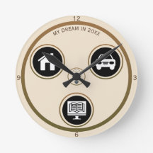 Horloge murale personnelle à icône minimaliste