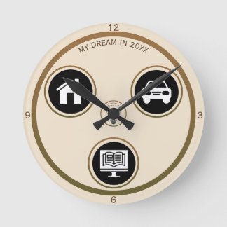 Horloge murale personnelle à icône minimaliste