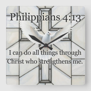 Horloge murale Philippiens 4:13 verset biblique