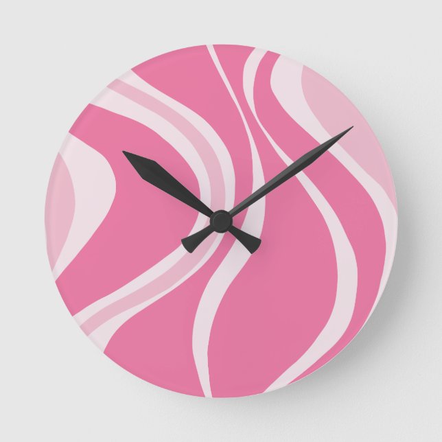 Horloge murale Pink Waves (Recto)