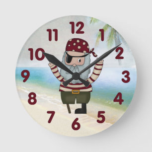 Horloge murale pirate
