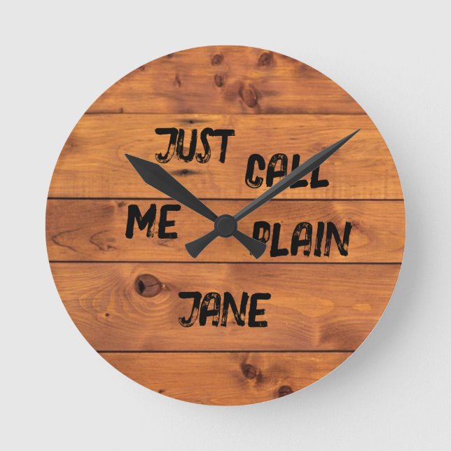 horloge murale 'Plain Jane' (Recto)