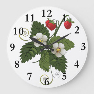Horloge murale Plante fraise