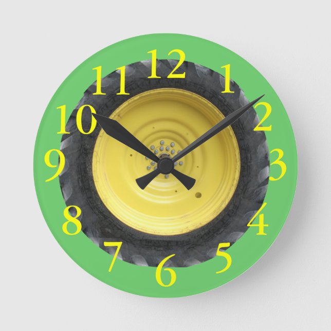 Horloge murale pneu de tracteur (Recto)