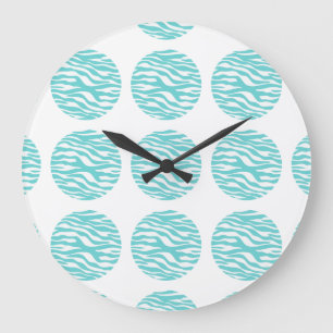 Horloge murale Pois d'impression Zebra