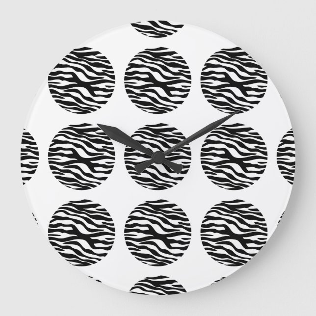 Horloge murale Pois d'impression Zebra (Recto)