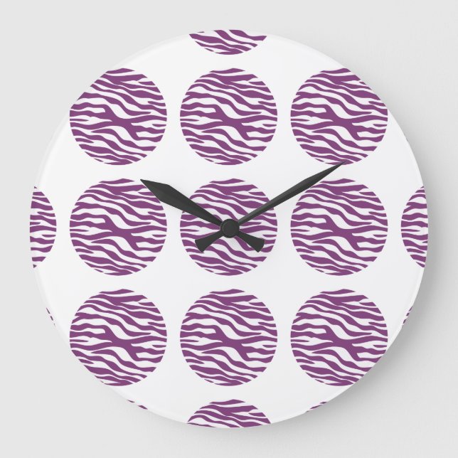 Horloge murale Pois d'impression Zebra (Recto)