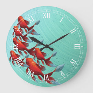 Horloge murale poisson Koï