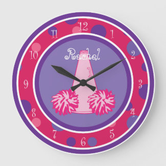 Horloge murale Pom-pom girl chevelue
