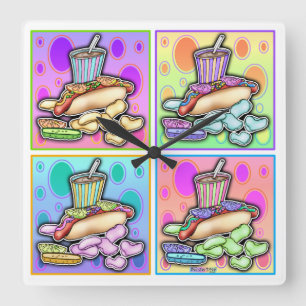 Horloge murale Pop Art CHIEN CHAUD