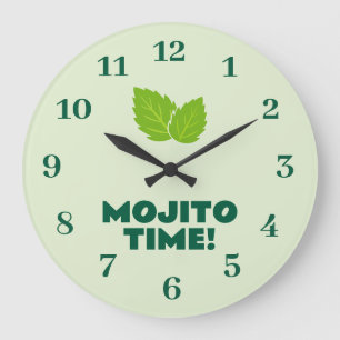 Horloge murale pour amateur de cocktail Mojito ave