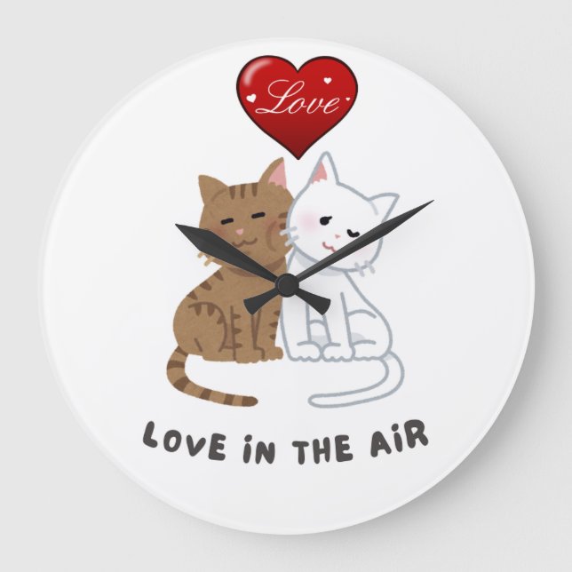 Horloge murale pour amoureux de chats (Recto)