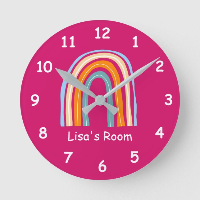 Horloge murale pour chambre de fille mignonne avec (Recto)