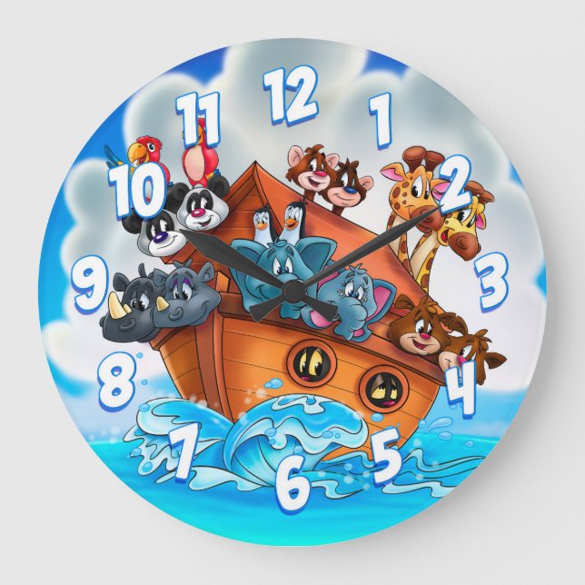 Horloge murale pour enfants Noah (Recto)
