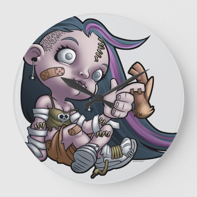 Horloge murale pour fille Zombie (Recto)