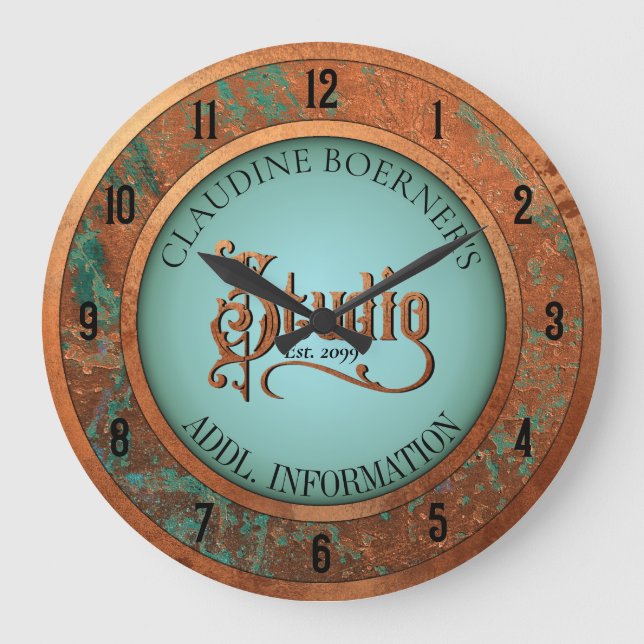 Horloge murale pour studio de loisirs créatifs de  (Recto)