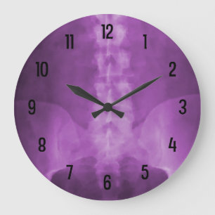 Horloge murale pourpre d'art de rayon X de