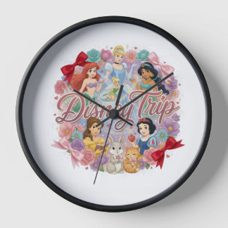 Horloge murale Princesse Disney décoration princes