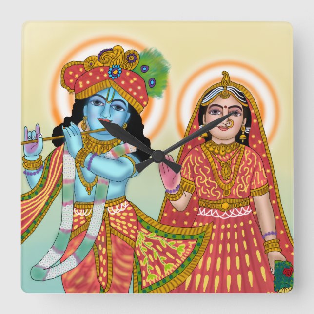 Horloge murale Radha Krishna (Recto)