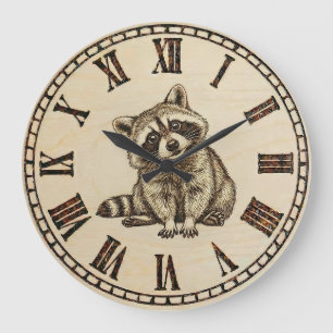 Horloge murale Raton laveur