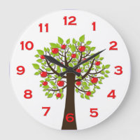 Horloge murale red delicious de pommier