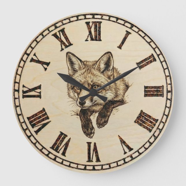 Horloge murale renard (Recto)