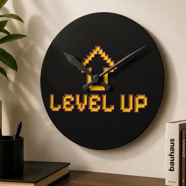 Horloge murale Retro 8-Bit EASY - Noir (Créateur téléchargé)