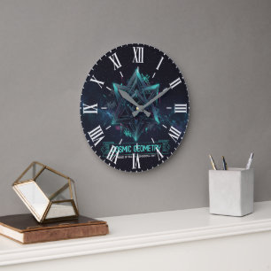Horloge murale romaine de l'espace galactique à gé
