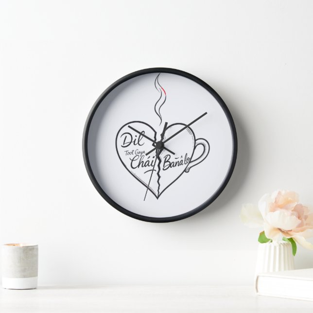 Horloge murale romantique Two Hearts Beat pour cou (Maison)