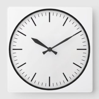 horloge murale ronde classique noir et blanc sans