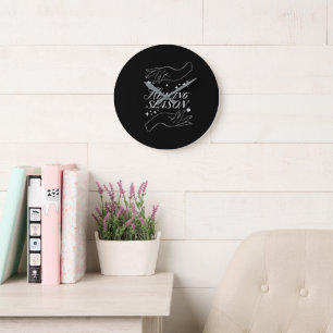 Horloge murale ronde Dessin au trait de la gamme