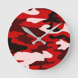 Horloge murale ronde en acrylique - Camouflage