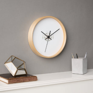Horloge Murale Ronde en Bois Minimaliste Moderne -
