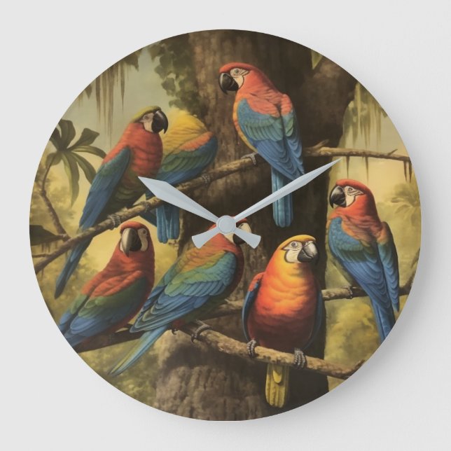 Horloge Murale Ronde Feuillage Profond Canopée de  (Recto)