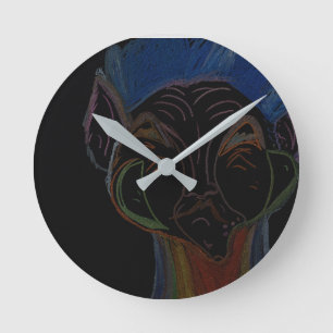 Horloge murale ronde hybride de science-fiction