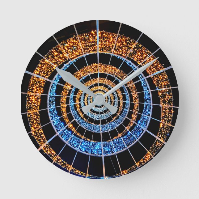 Horloge Murale Ronde Lumineuse en Spirale (Recto)