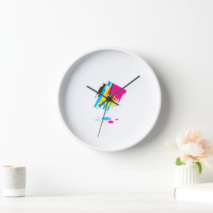 Horloge murale ronde moderne – Éclaboussure de cou
