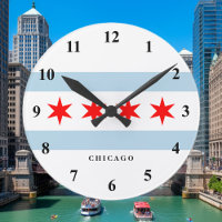 Horloge murale ronde personnalisée avec le drapeau