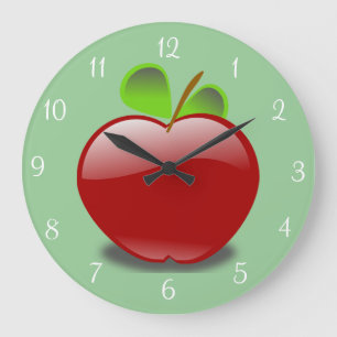 Horloge murale ronde Pomme Rouge