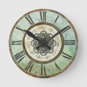 Horloge murale ronde sale vintage
