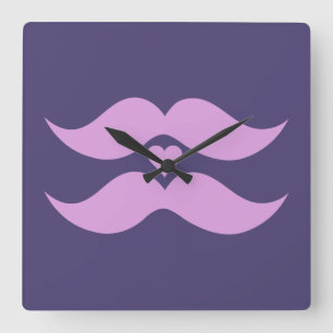 horloge murale rose