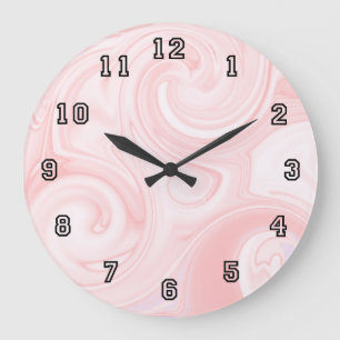 Horloge murale rose de remous