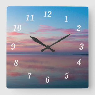 Horloge murale rose du lac Huron
