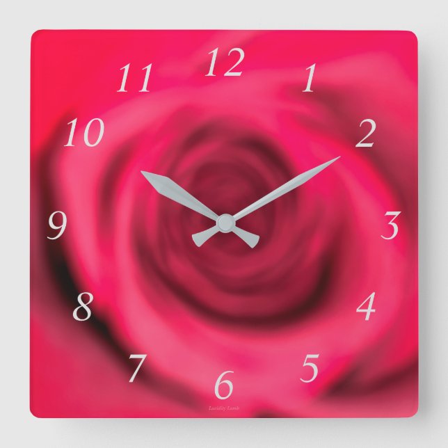Horloge murale Rose Flou (Recto)